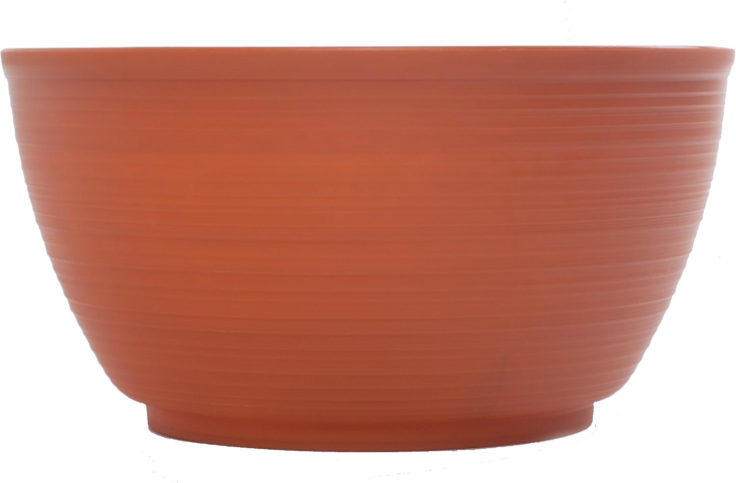 Bloem Willow 12" Plastic Plant Bowl, Deep Round Garden Pot, Peppercorn | Sealed plant bowl with knockout drainage, perfect for displaying herbs and succulents on indoor and outdoor surfaces.