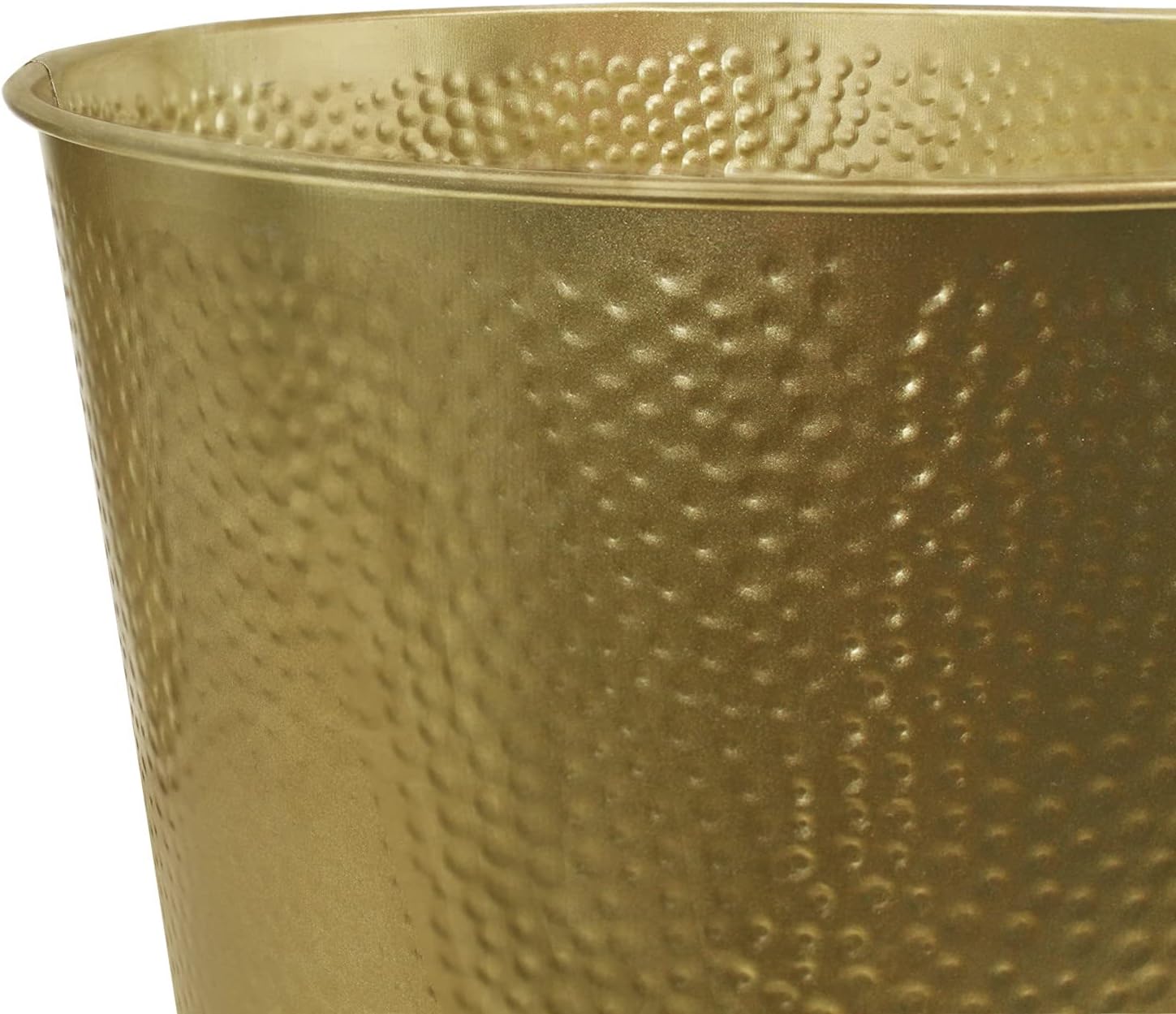 Blue Donuts Wastebasket for Bedroom, Bathroom, Trash Can 6 Liters, Bronze, Stainless Steel