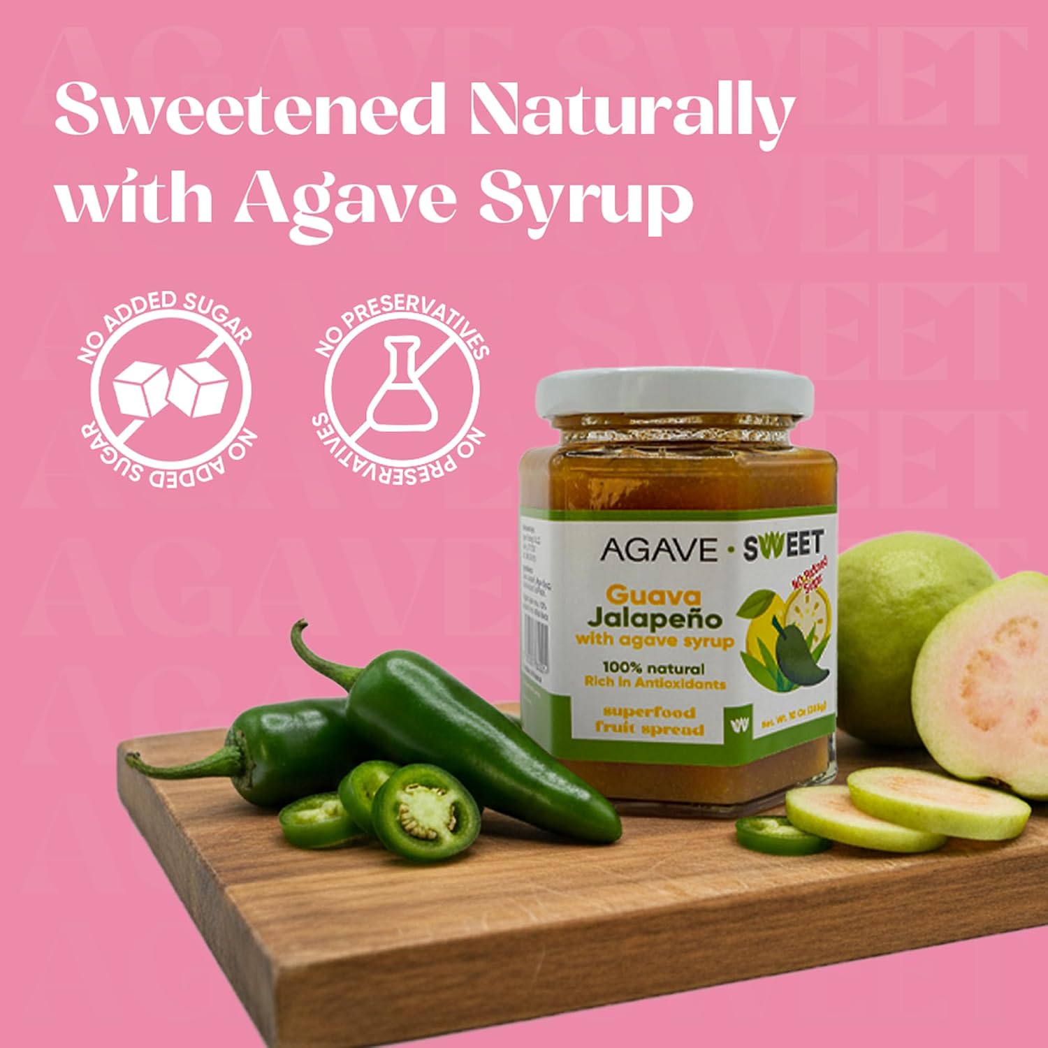 Agave Sweet Mango Fruit Spread with Agave Syrup No Sugar Fruit Spread 10 oz