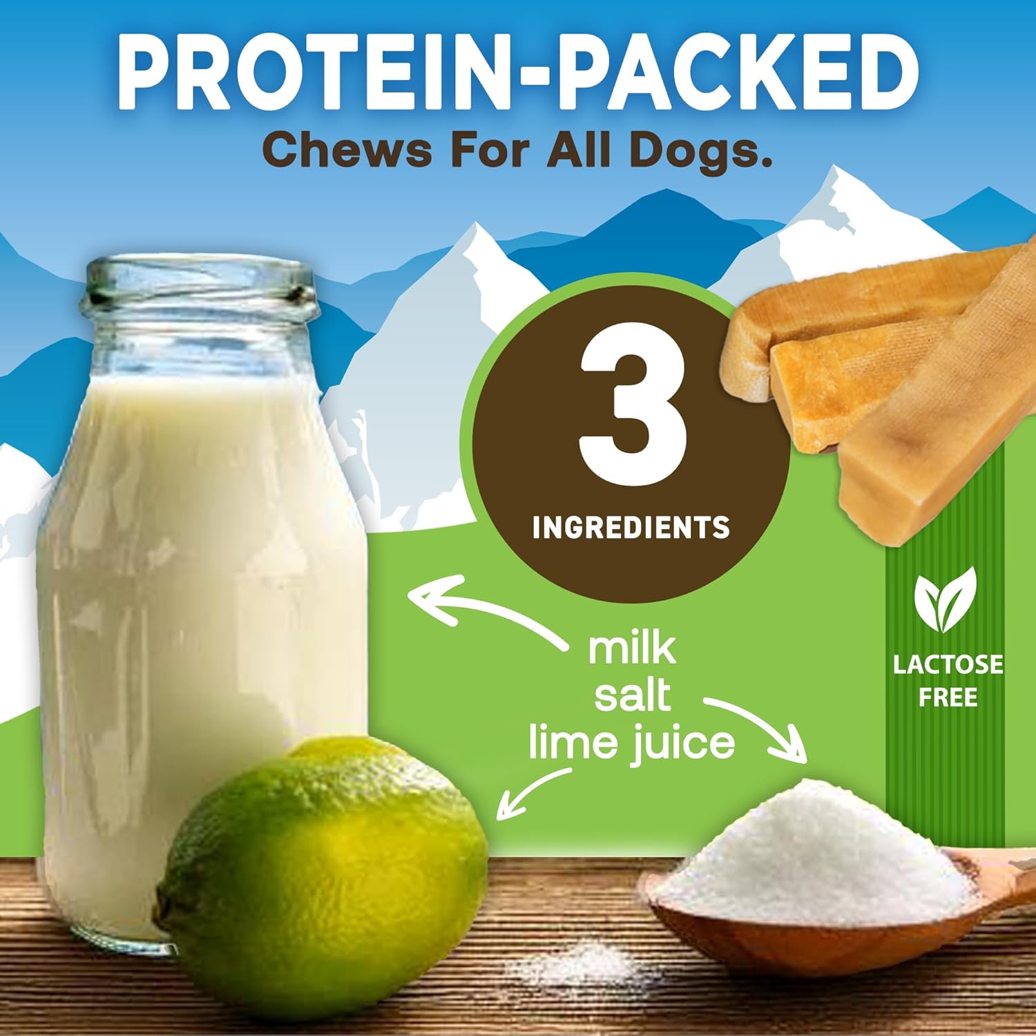EcoKind Yak Cheese Himalayan Dog Chews, Yak Chews for Small Dogs, 8 Bones
