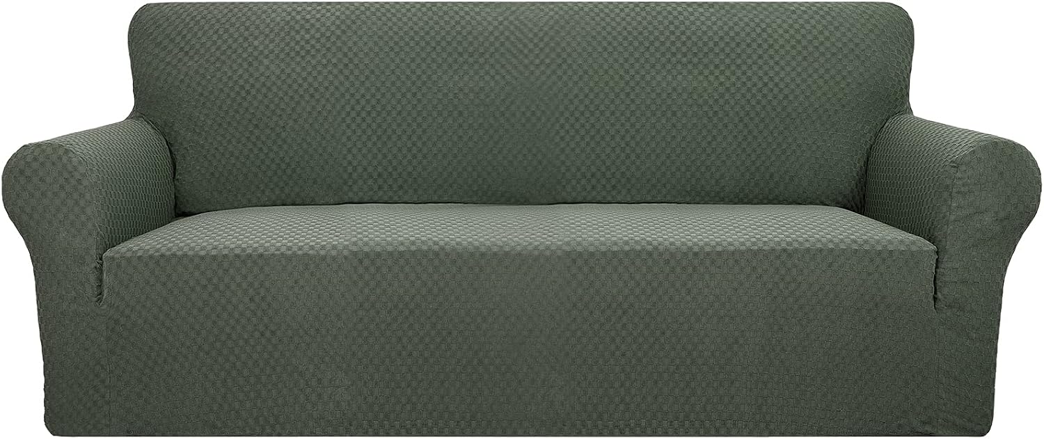 YEMYHOM Couch Cover Latest Jacquard Design High Stretch Sofa Covers for 2 Cushion Couch