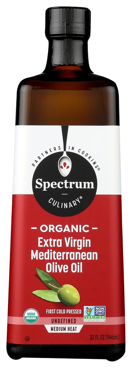 Spectrum Organic Mediterranean Extra Virgin Olive Oil, 33.8 Oz