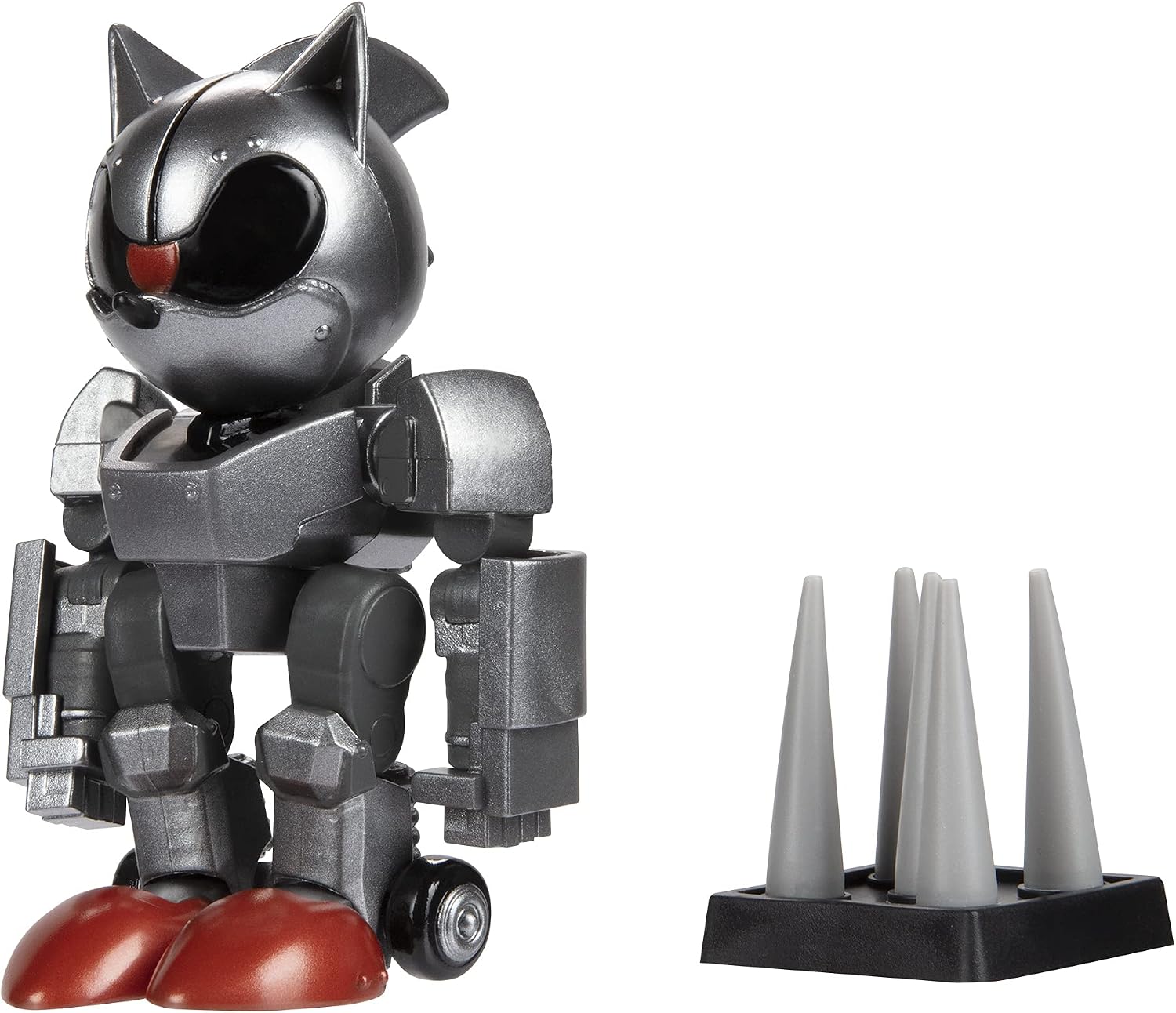 Sonic The Hedgehog 4-Inch Action Figure Mecha Sonic with Spike Trap Collectible Toy