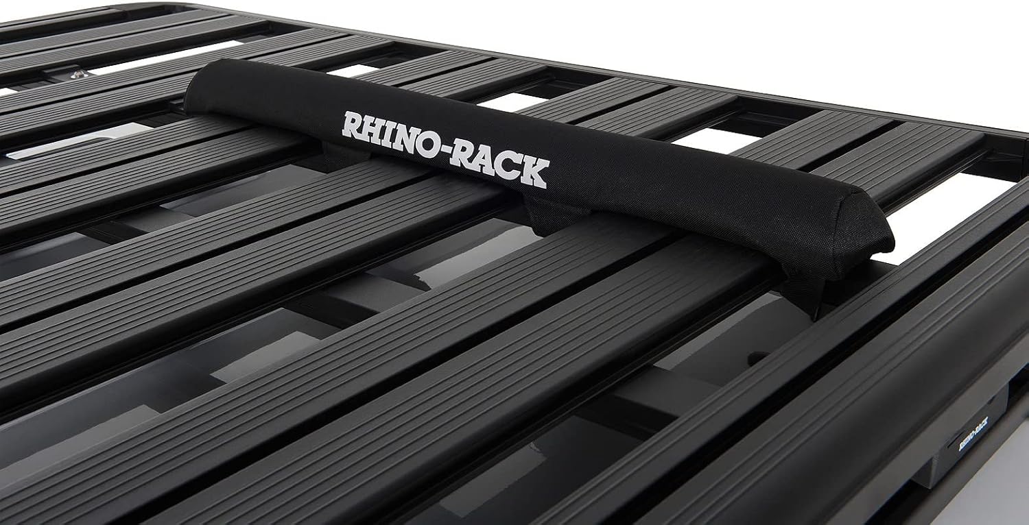 Rhino-Rack 27.5" Wrap Pads for Pioneer Platform, Roof Rack Pads with Two 11.5' Quick Straps, for Paddle Boards, Surfboards, Kayaks & Gear