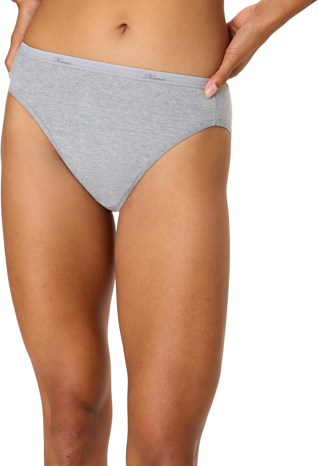 Hanes women's Hi-Cut Panties Pack, Lightweight Cotton Hi-Cuts, 6-Pack (Retired, Colors May Vary)