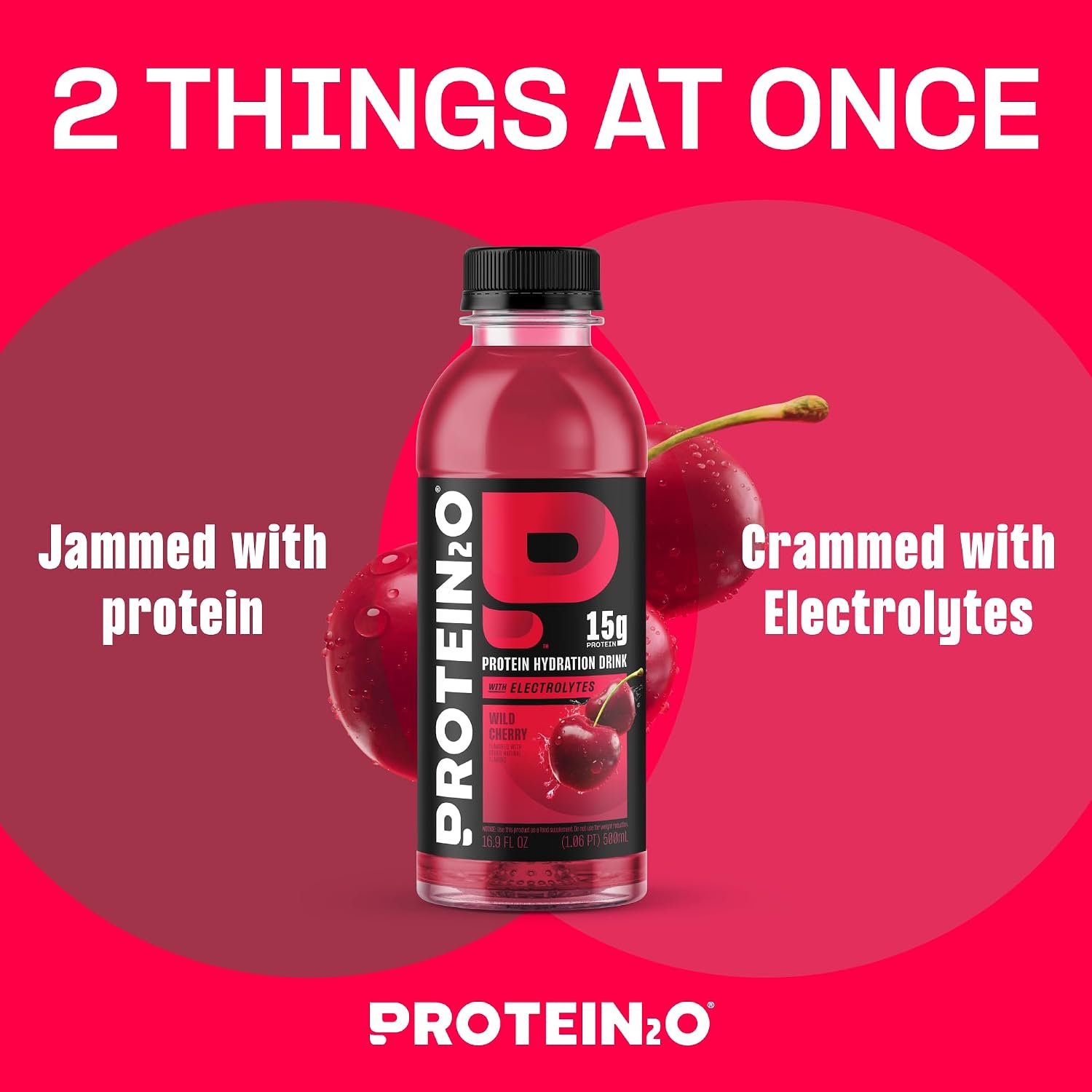 Protein2o 15g Whey Protein Infused Water, Peach Mango, 16.9 Oz Bottle (Pack of 12)