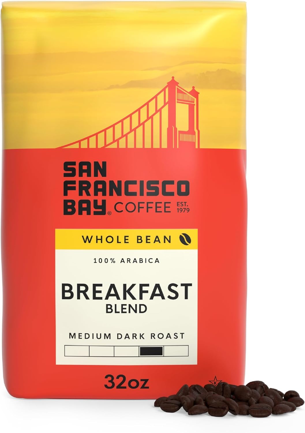 San Francisco Bay Coffee French Roast Whole Bean Coffee, 2 lb bag