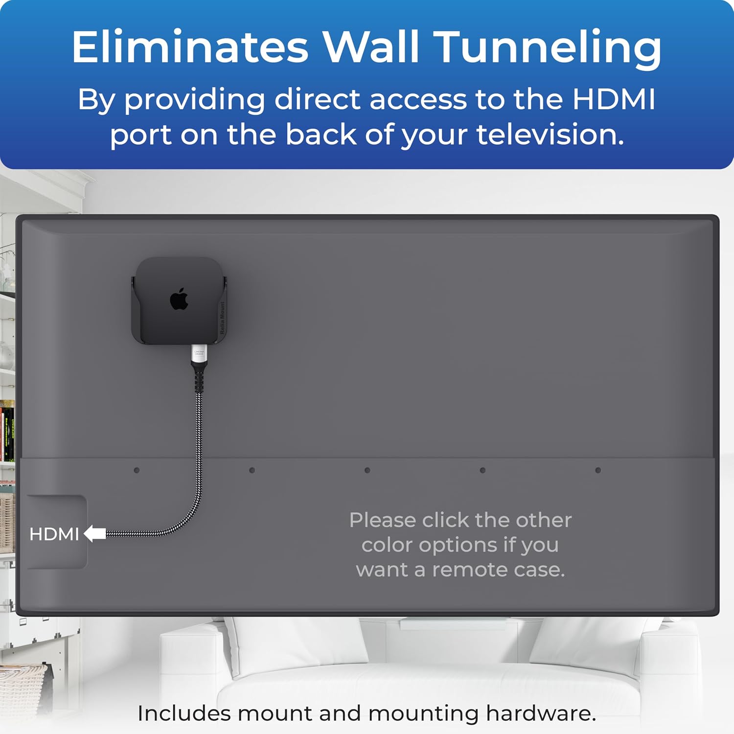 Premium Mount for Apple TV - Compatible with Every Apple TV | Designed in USA – Reliable and Easy Apple TV Installation – Special Features: Includes Heat Management and Strong TV Adhesive
