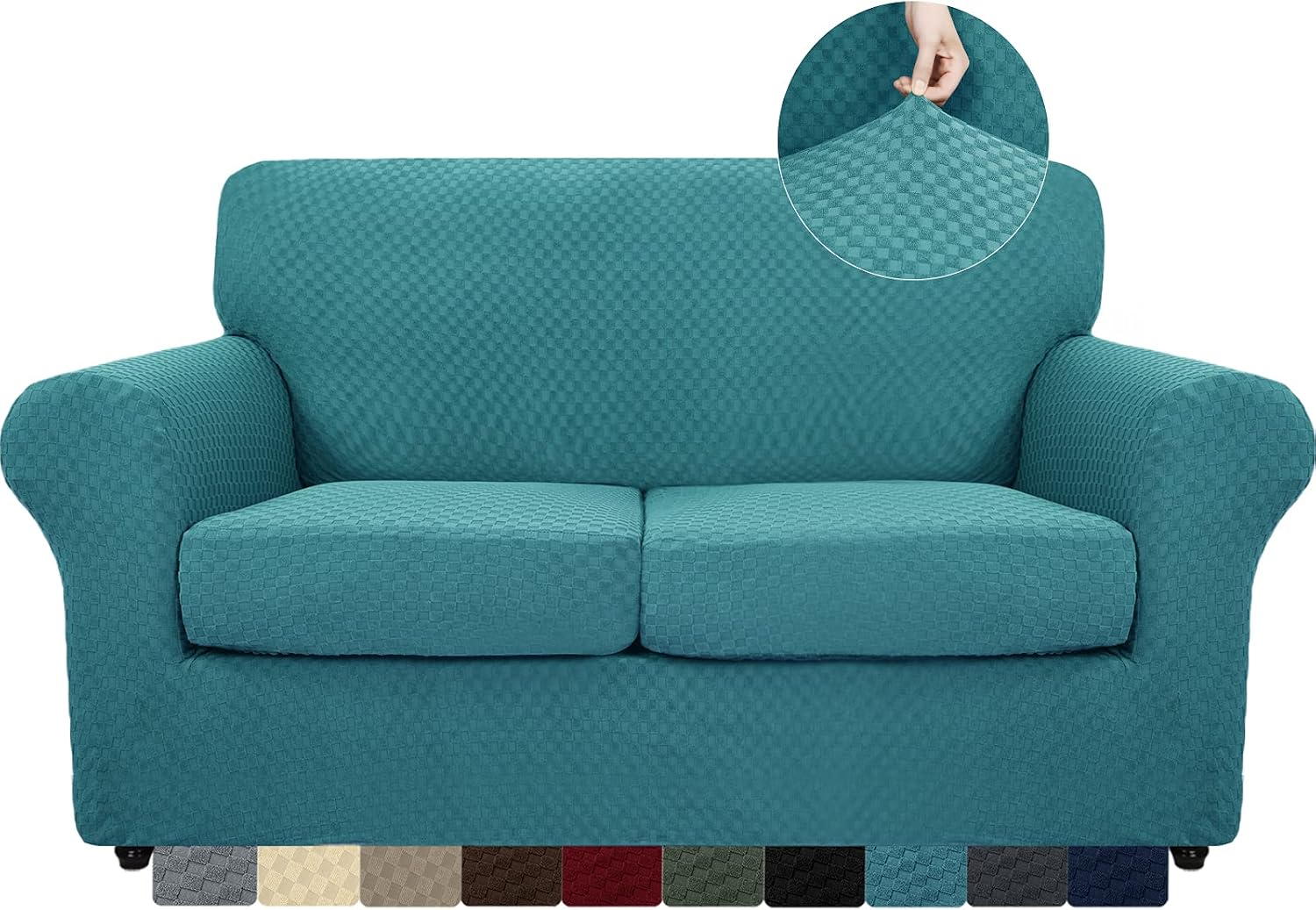 MAXIJIN Latest Recliner Slipcovers for Living Room 4 Pieces Stretch Jacquard Recliner Chair Cover Soft Fitted Recliner Protector with Elastic Bottom