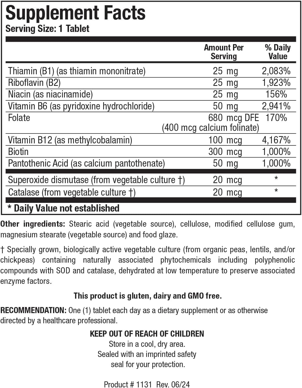 BIOTICS RESEARCH Bio B Complex High Potency B-Complex with Folate and Vitamins B2, B6 and B12 for Energy Production, Supports Cardiovascular Function