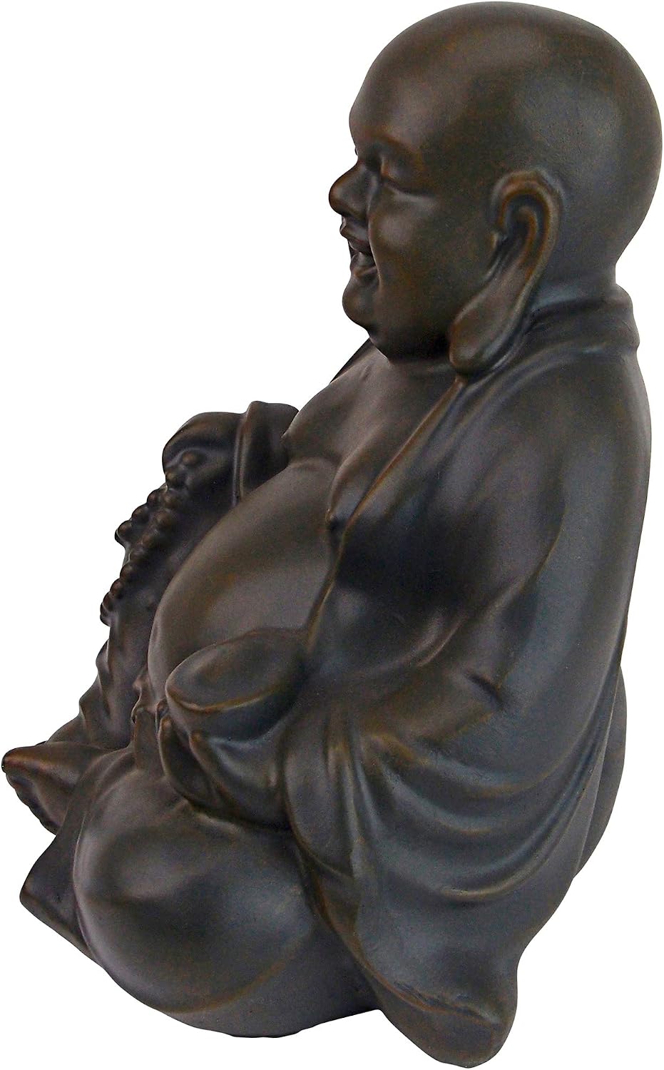 Design Toscano Jolly Hotei Laughing Man Asian Decor Indoor/Outdoor Garden Statue, 26 inches tall, Cast Stone Resin, Two Tone Stone Finish
