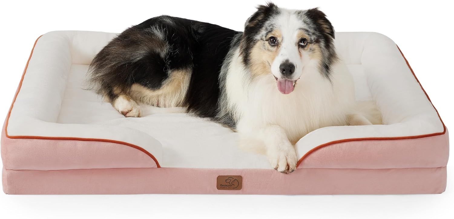 Bedsure Orthopedic Dog Beds Large Sized Dog with Removable Washable Cover