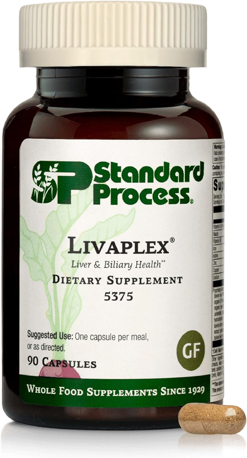 Standard Process Livaplex - Whole Food Bowel, Digestion and Digestive Health, Liver Health and Gallbladder Support with Spanish Black Radish