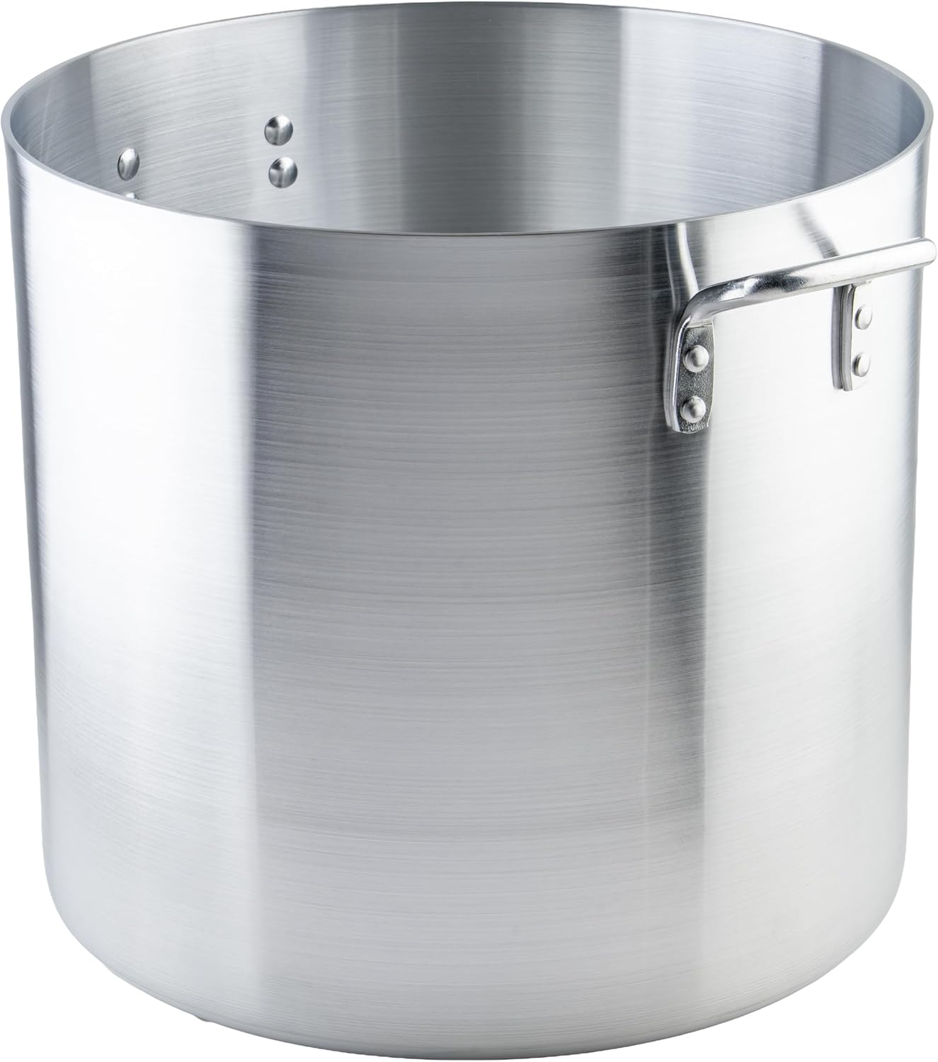 Winco 20 qt Aluminum Heavy-Duty Stock Pot | Thick walls, Riveted handles, Wide base, Great for Stocks, Soups, Pasta and Batch Cooking