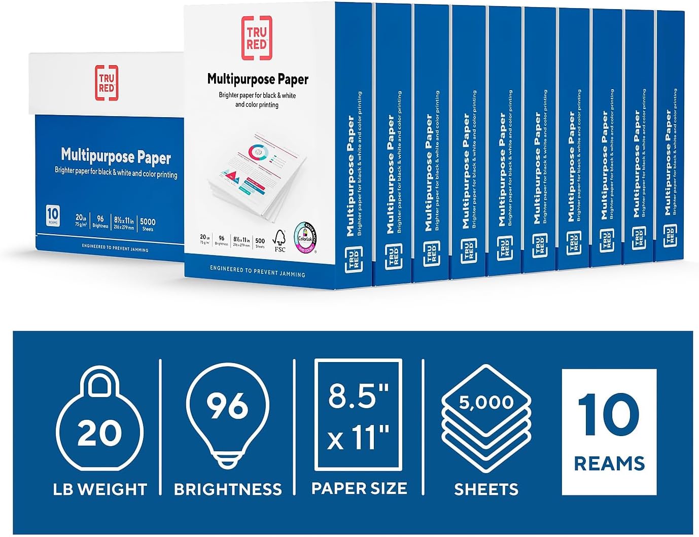 Staples 11-Inch X 17-Inch Multipurpose Paper 20 Lbs. 96 Brightness 500/Ream