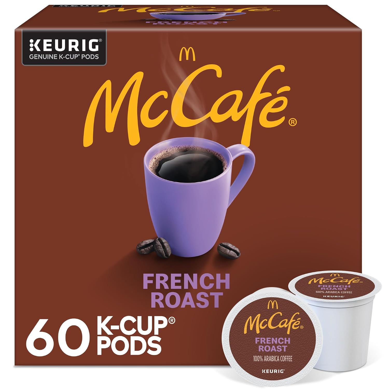 McCafe French Roast, Single Serve Coffee Keurig K-Cup Pods, Dark Roast, 96 Count (4 Packs of 24)