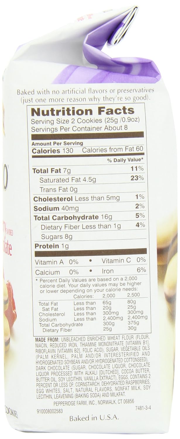 Pepperidge Farm Milano Cookies, Dark Chocolate, 20 Packs Tub, 2 Cookies Per Pack