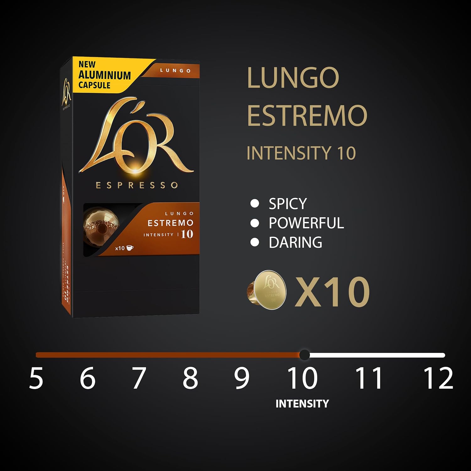 L'OR Espresso Capsules, Medium Roast, Chocolate, 10 Capsules