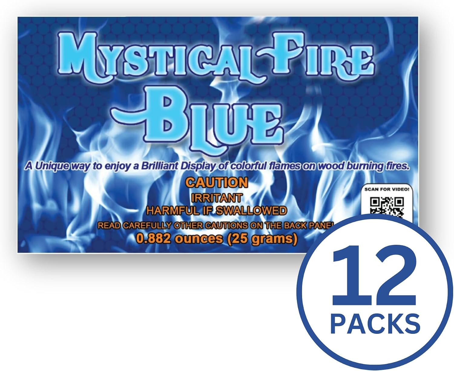 Mystical Fire Blue Fire Color Changing Packets Blue Fire Color Packets 12pk | 12-pack color changing fire packets creates vibrant blue flames in