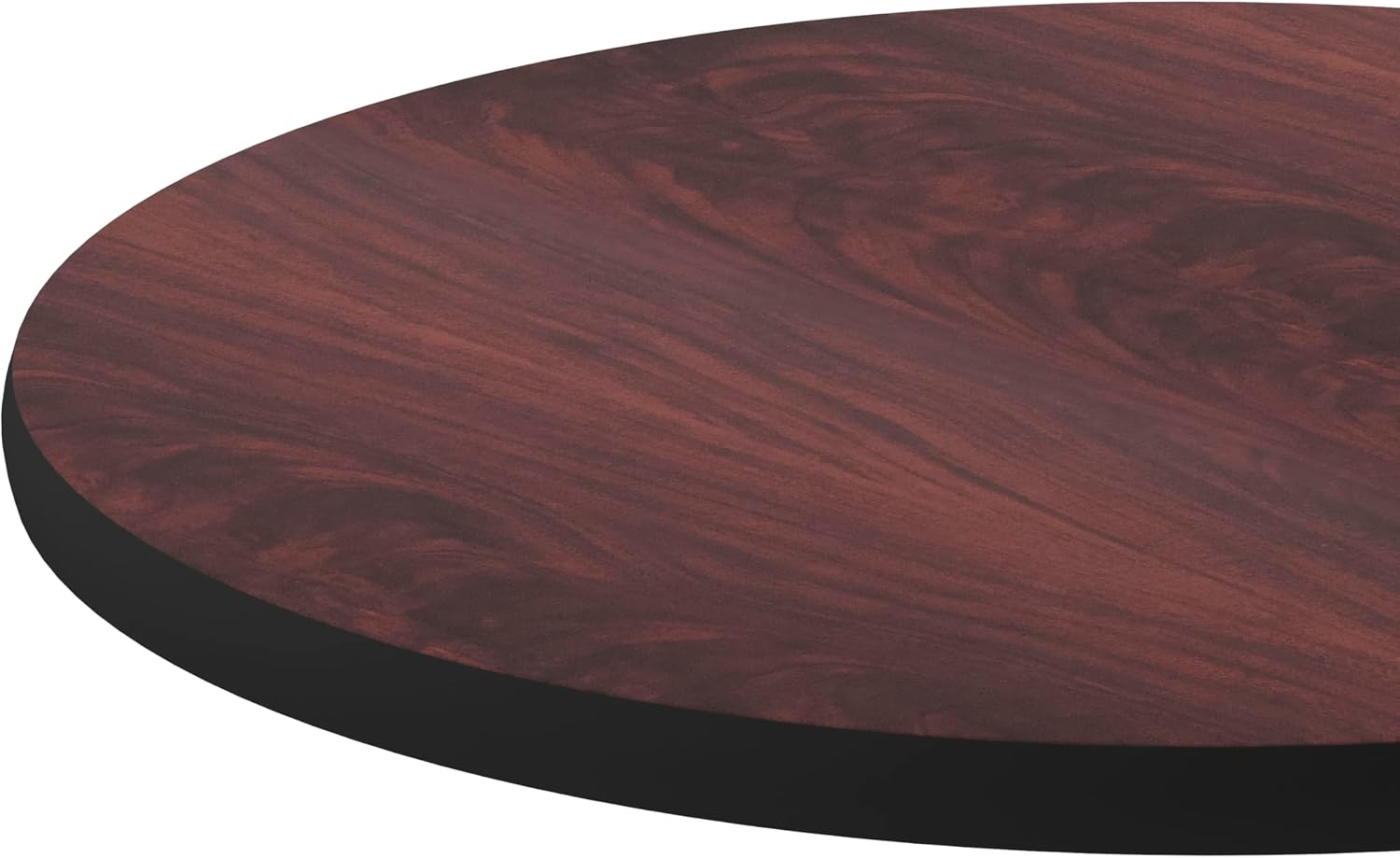 Flash Furniture 24" Round Reversible Table Top, Black/Mahogany | Reversible Laminate Top, Durable Construction, Commercial Use