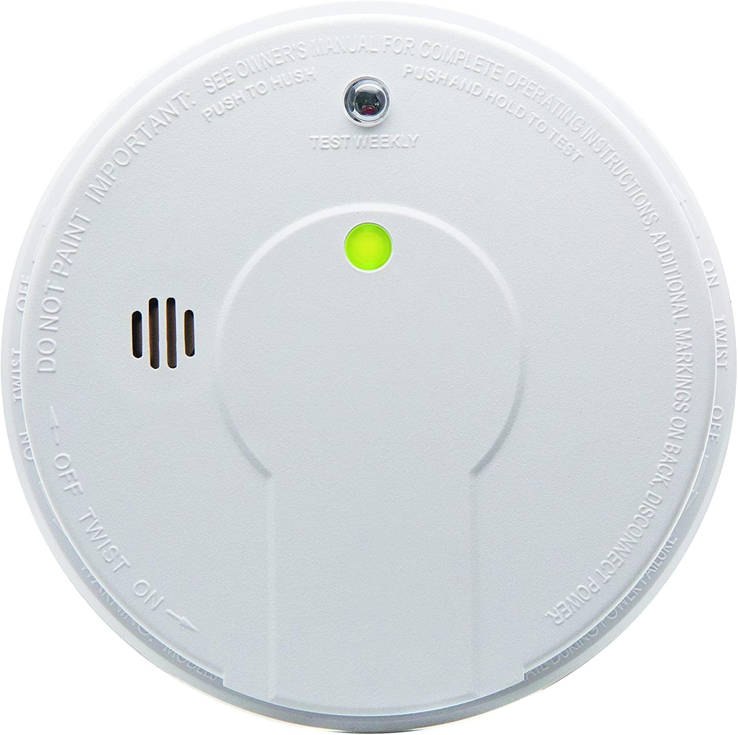Kidde Smoke Detector, Hardwired Smoke Alarm with 9-Volt Battery Backup, Test-Reset Button, Interconnect Capability, 1 Count (Pack of 1), White