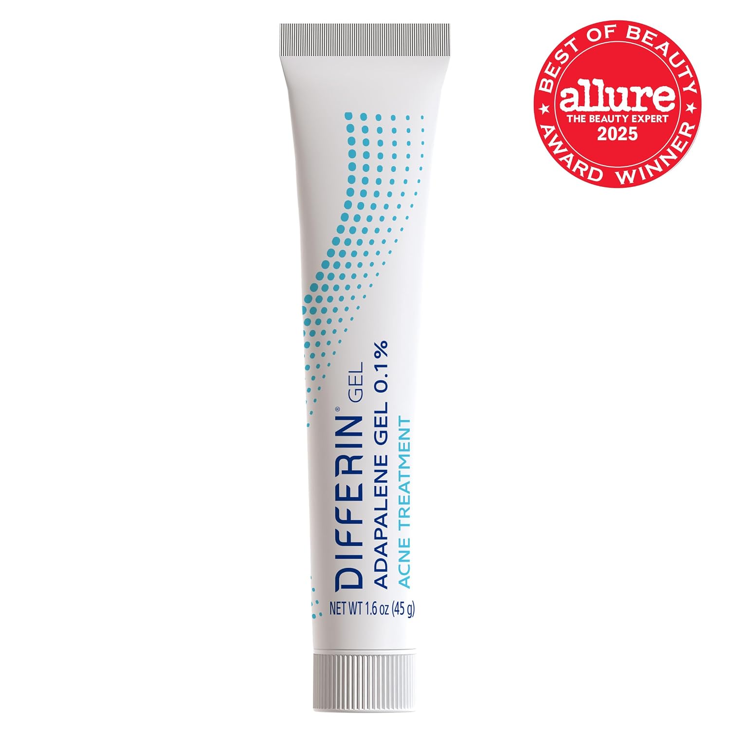 Differin Acne Retinoid Treatment Gel, 0.1% Adapalene, 45g Tube, 2ct