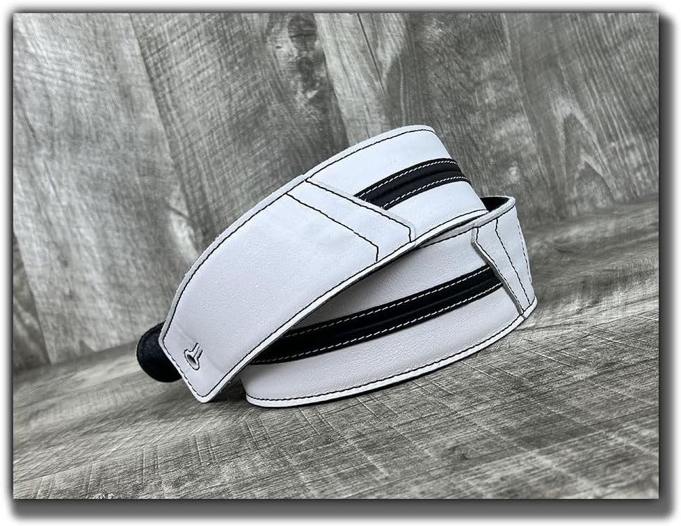 The Original Straight Up Full Grain Padded Leather Guitar Strap - For Electric, Acoustic and Bass Guitars