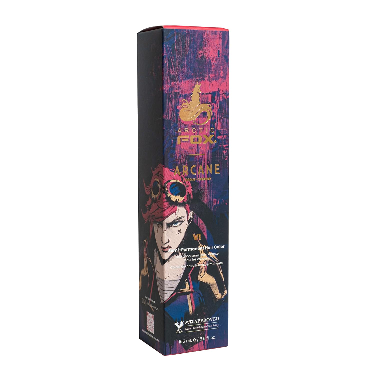 ARCTIC FOX Virgin Pink Semi-Permanent Hair Color - Vegan - 4 fl oz | Vivid and Vibrant, Cruelty Free, Ammonia Free, Peroxide Free, , Cream Formula