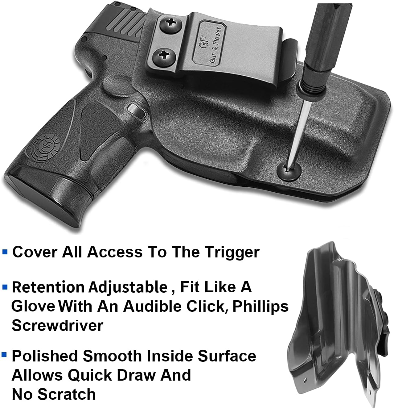 Taurus G2C & G3C Polymer IWB Holster Concealed Carry | Adj. Cant & Retention | Inside Waistband | Compatible with Taurus G3C/ G2C/ G2S/ PT111/ PT140