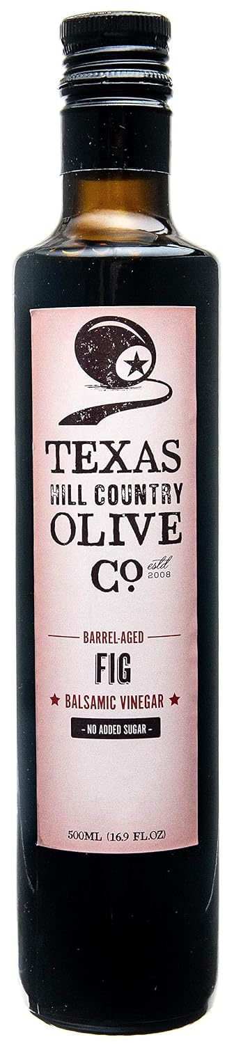 White Lemon Balsamic Vinegar - Gourmet Barrel Aged Infused Balsamic Vinegar - Great for Dressing Dipping Glazing - No Artificial Flavors or Added Sugar - Made in Texas (8.5 oz)