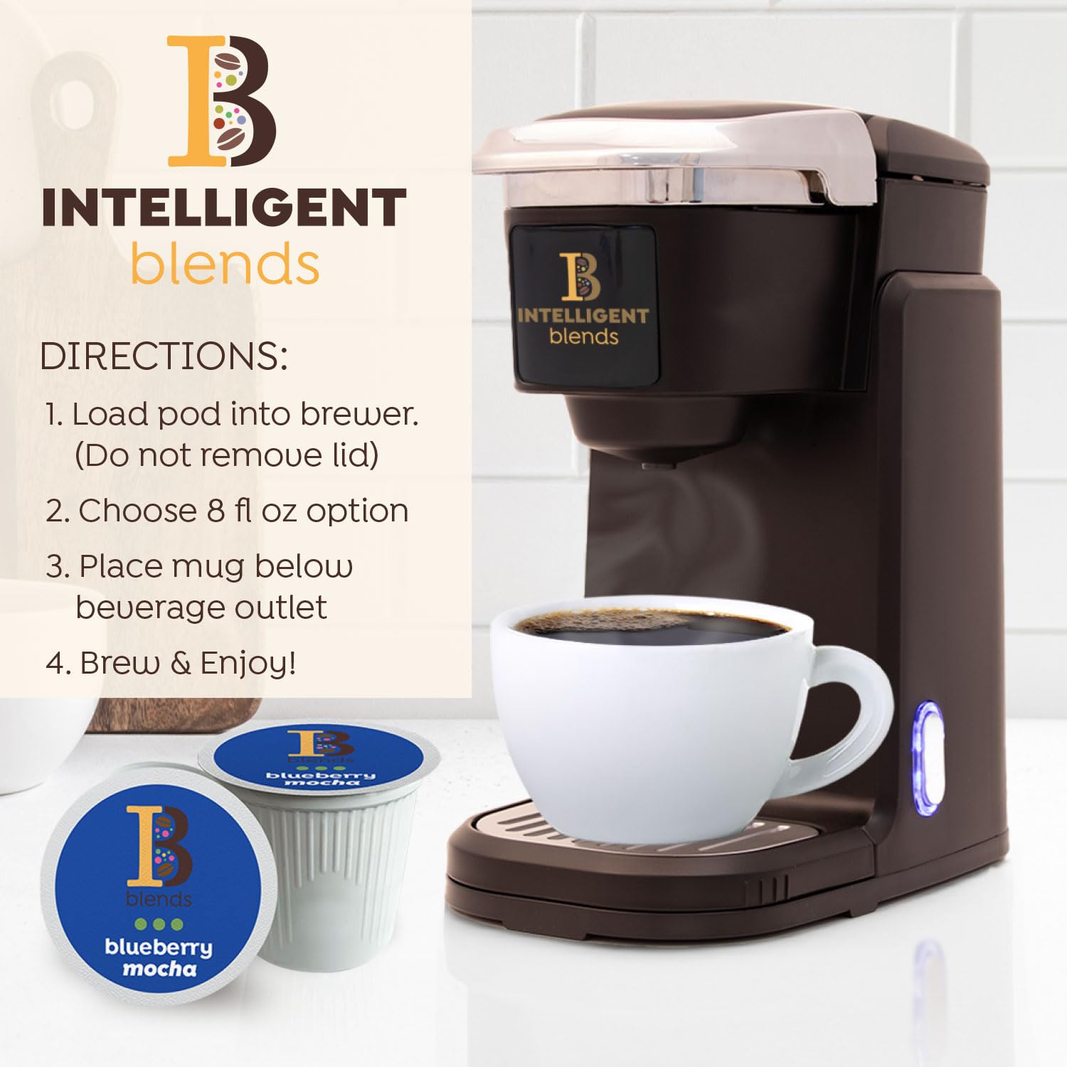 Intelligent Blends Dark Roast Coffee Pods 100ct Keurig Compatible