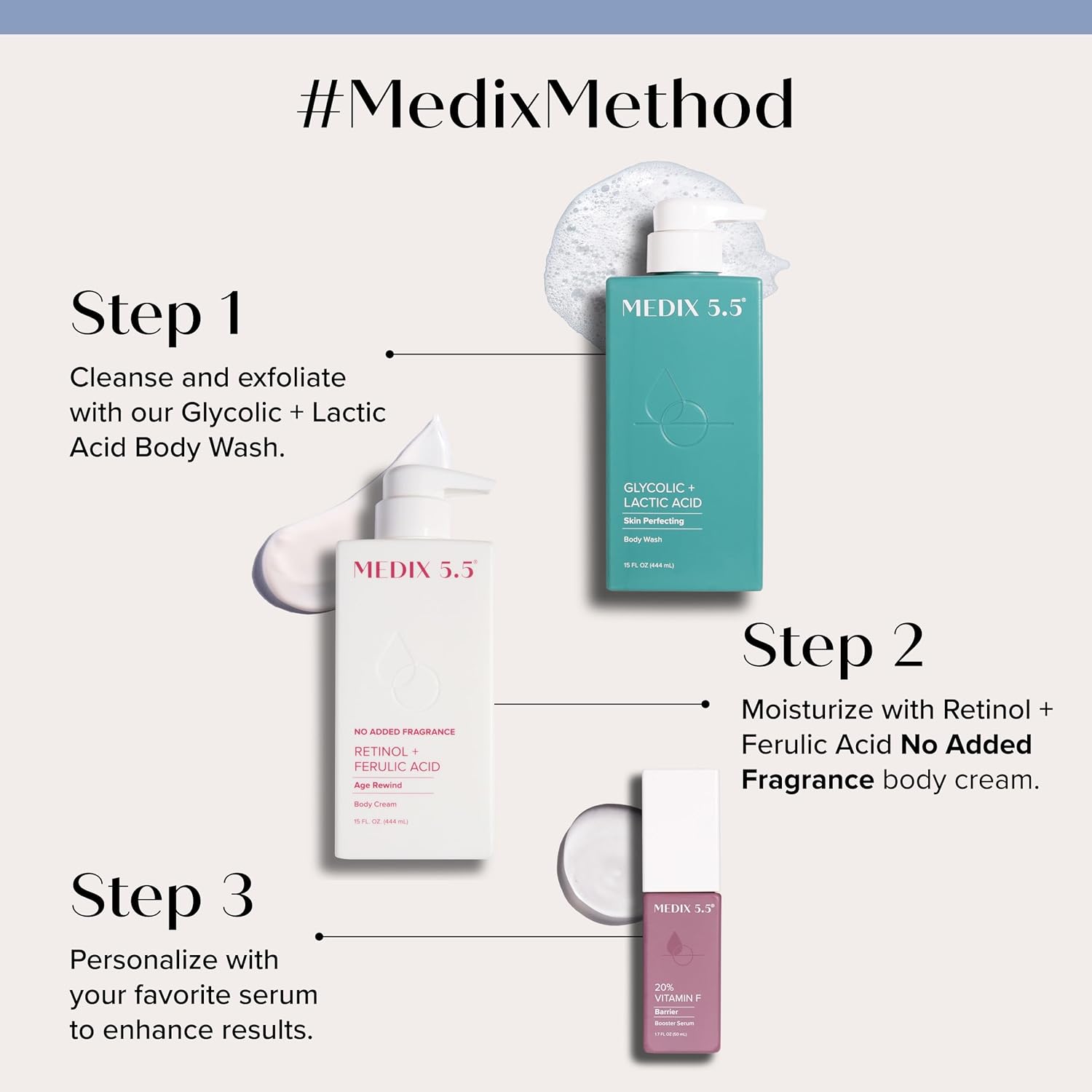 MEDIX 5.5 Collagen Cream Skin Care Face Lotion & Body Lotion For Dry Skin | Anti Aging Collagen Peptides Firming Cream Body Moisturizers Lifts, Firms, & Tightens For Younger Looking Skin, 15 Fl Oz