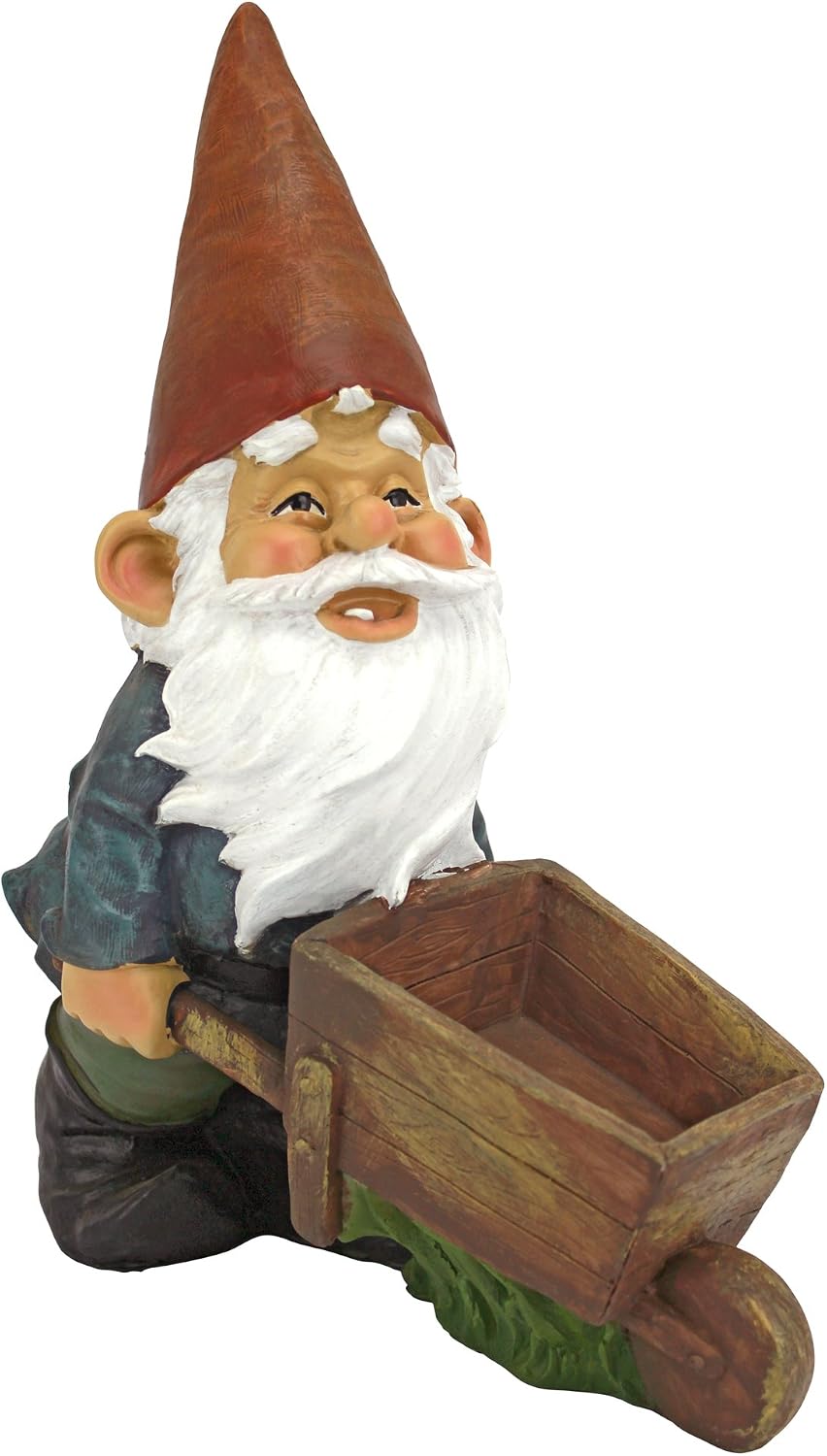 Design Toscano Garden Gnome Statue - Digger The Gnome - Outdoor Garden Gnomes - Funny Lawn Gnome Statues