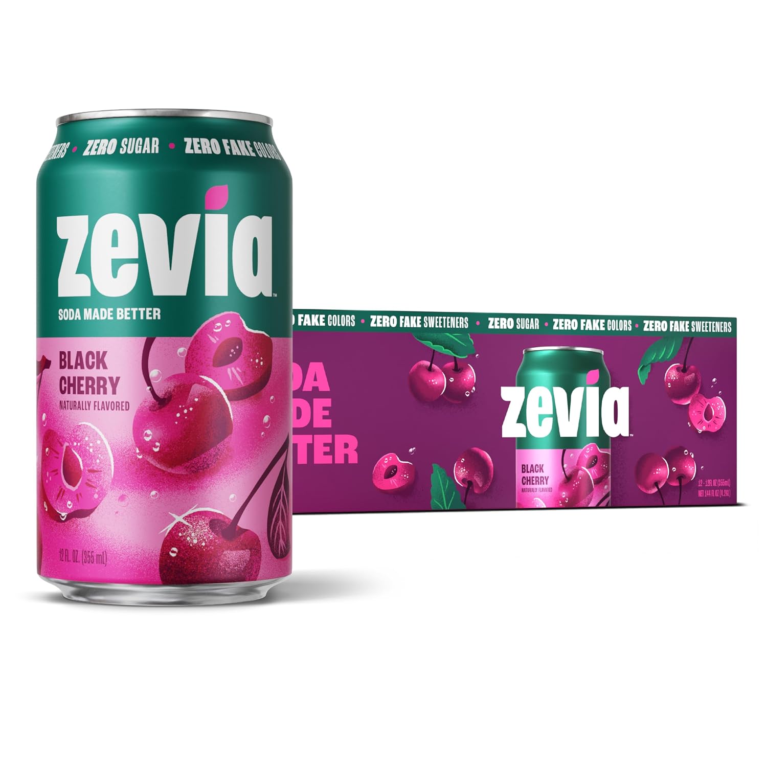 Zevia Zero Calorie Soda, Orange, 12 Ounce Cans (Pack of 6)