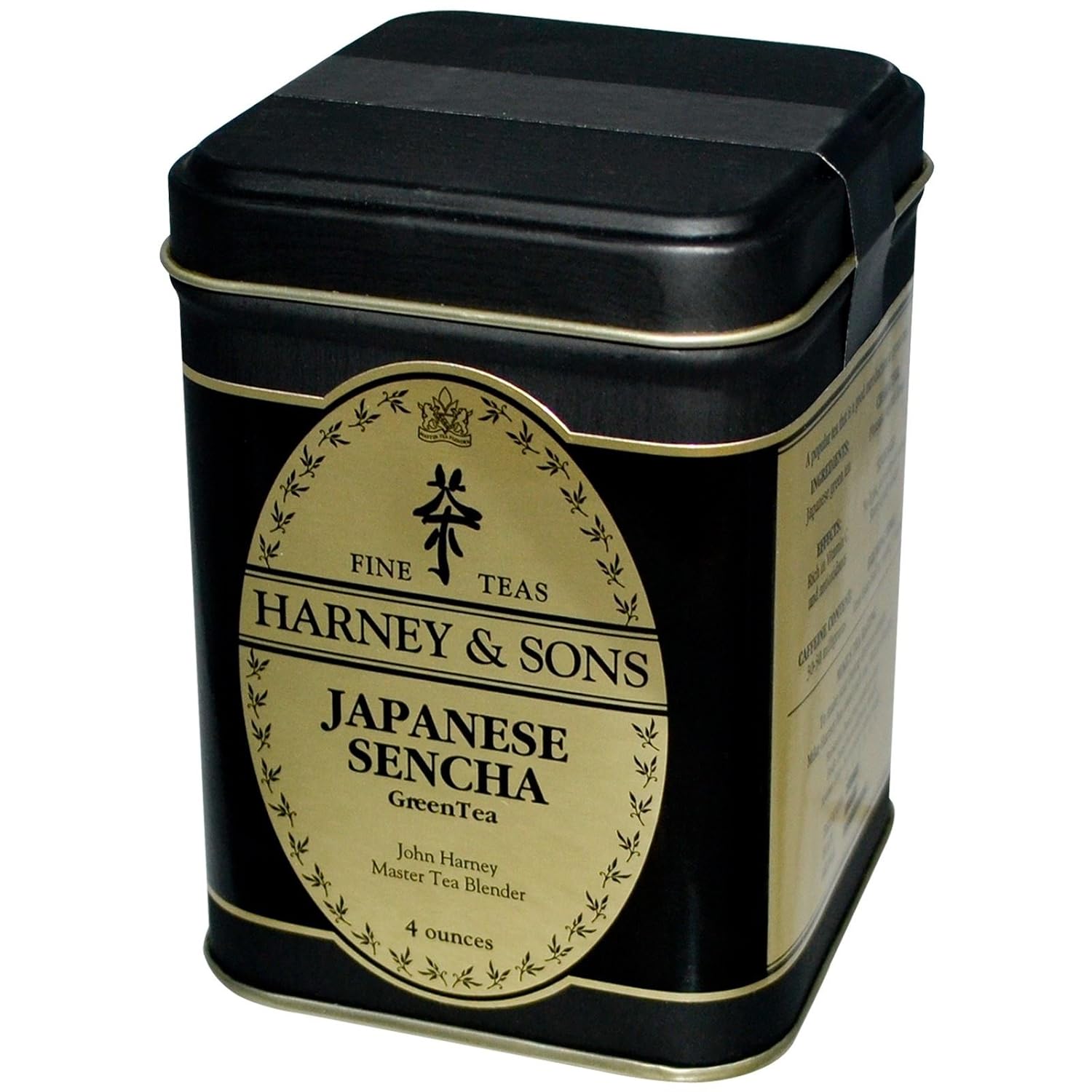 Harney & Sons Japanese Sencha Tea, Loose Leaf Green Tea Tin, 8 oz | Loose leaf Sencha green tea from Shizuoka with mild vegetal, spinach, and light roasted notes. 8 oz tin. Contains caffeine.