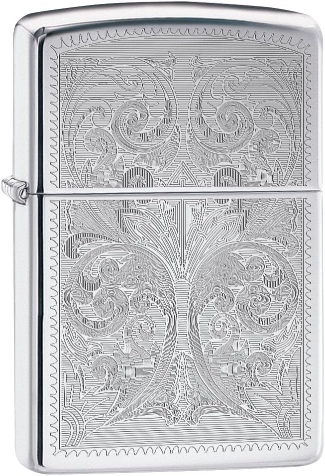 Zippo Lighter: Ornate Design Engraved - High Polish Chrome 78498