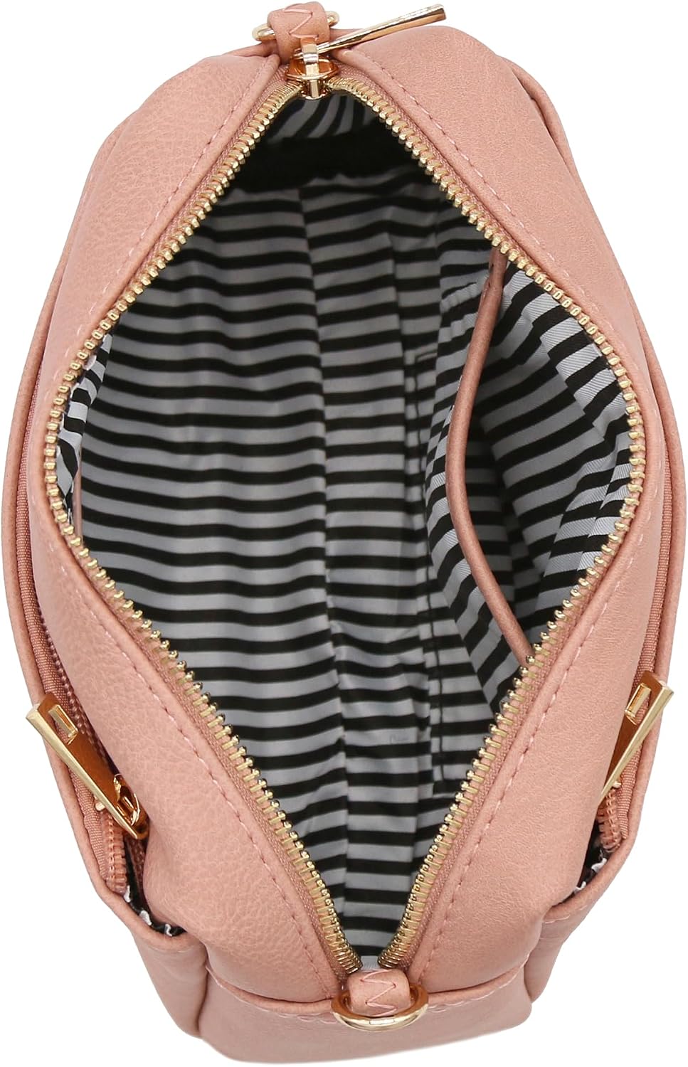 Triple Zip Small Crossbody Bag