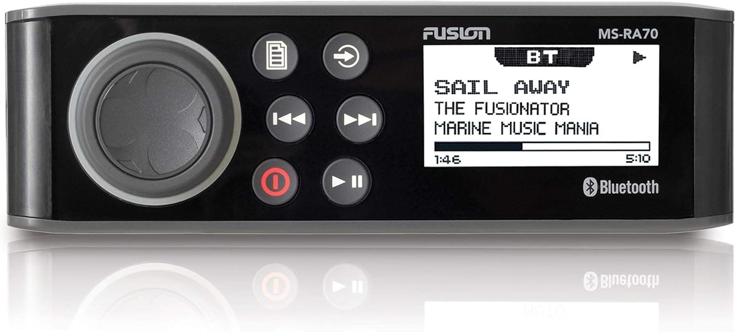 Fusion MS-RA70 Marine Radio System with MS-RA70DC Din Cage