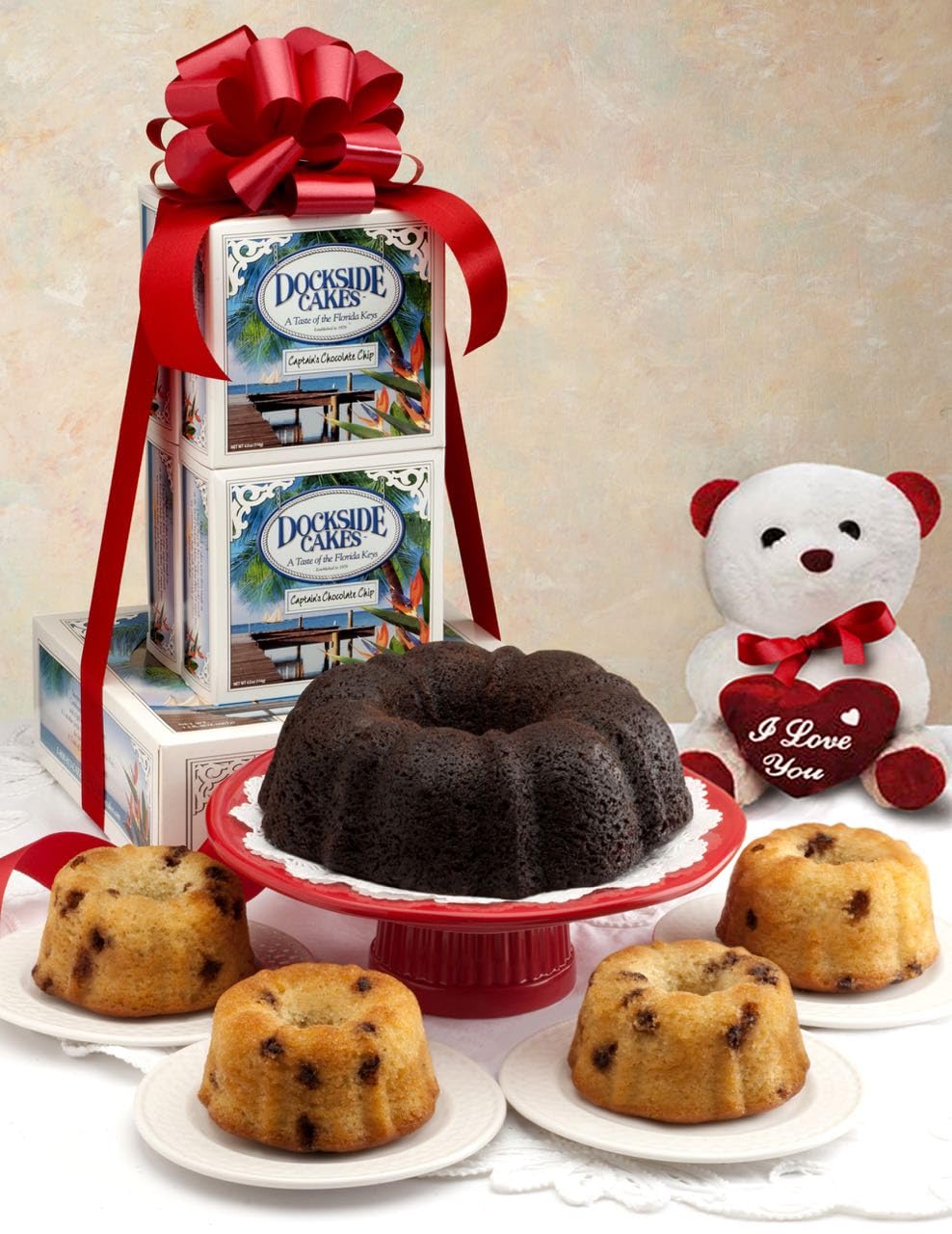 Dockside Market Banana Nut Bundt Cake - Tropical Fruit Cake Dotted with Crunchy Chopped Pecans. Perfect Gourmet Gift for Gift Baskets, Birthdays, Parties - 24 oz