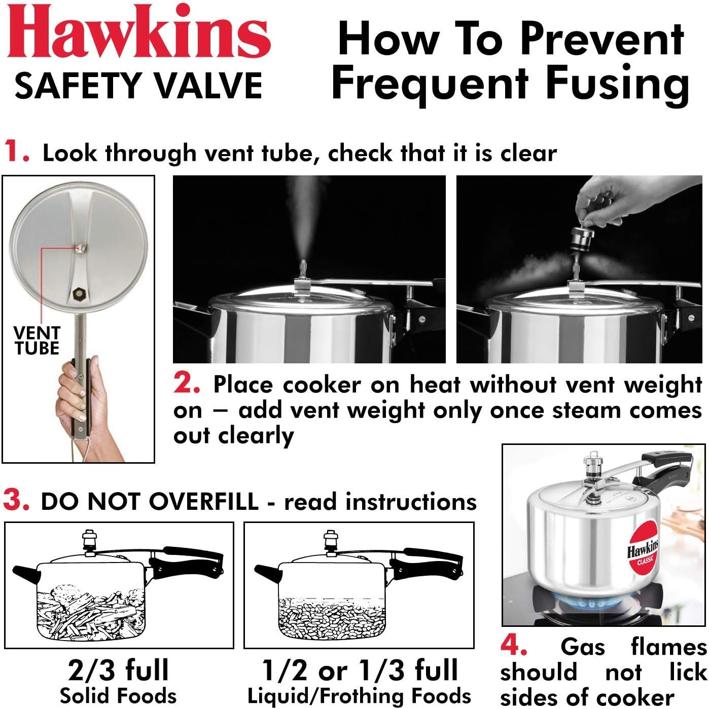 Hawkins Aluminium Safety Valve For All Hawkins Pressure Cookers From 1.5 Litre To 14 Litre, Black, Standard (BP SV), 14 Liter