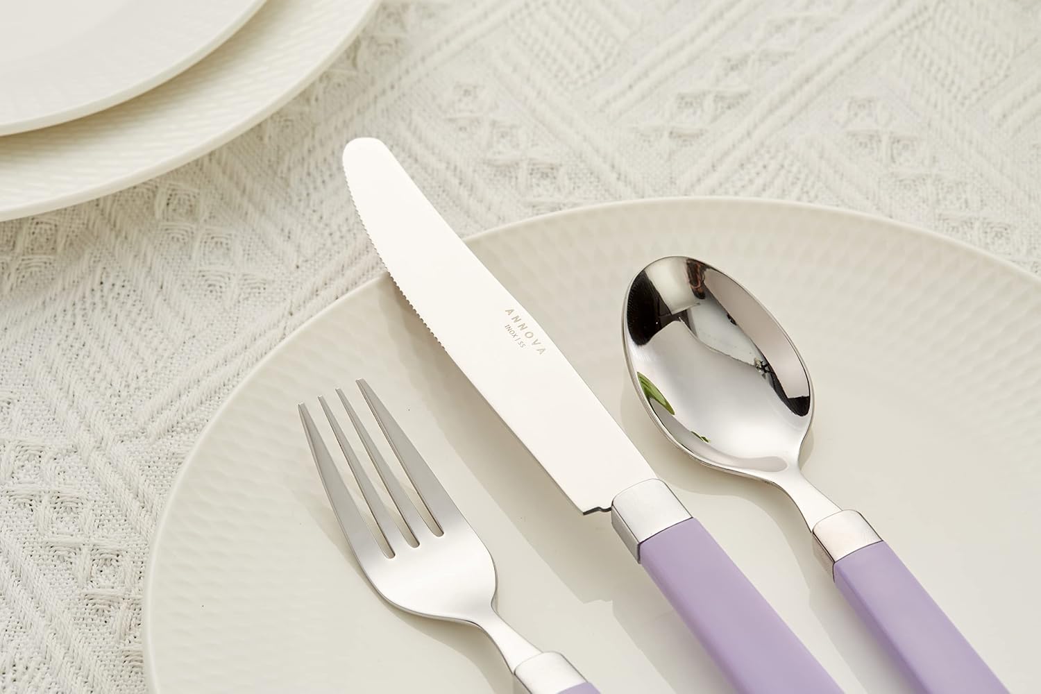 ANNOVA Silverware Set Stainless Steel Colorful Tableware Kitchen Flatware Set Utensils, Includes Dinner Knives, Forks, Spoons