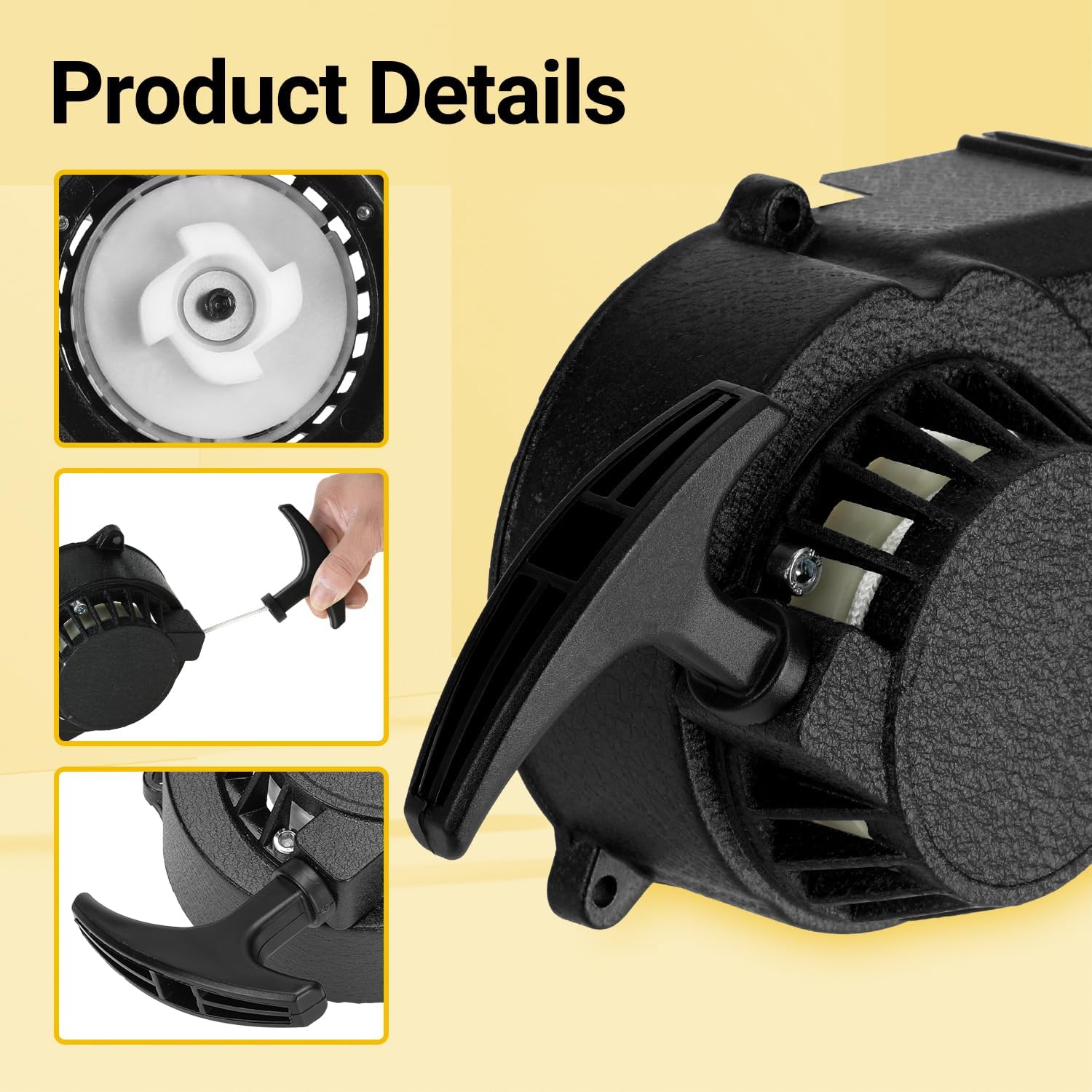 HIAORS Alloy Recoil Pull Starter Compatible with SYX Moto 50cc Dirt Bike 47cc 49cc 2 Stroke SSR SX50 Apollo Coolster QG-50 Xpro Holeshot Hawk DRX