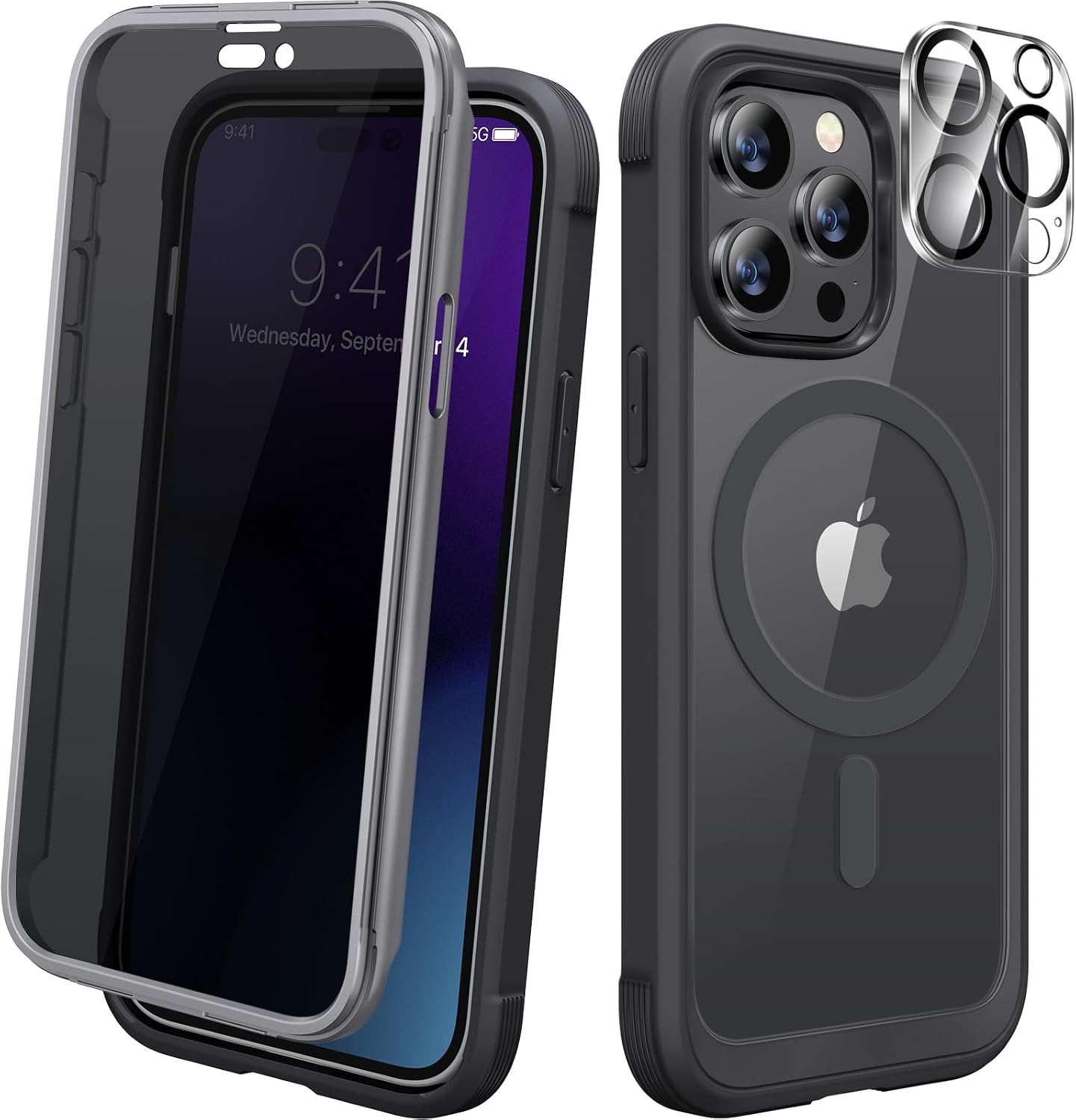 Diaclara Designed for iPhone 12 Mini Case, Full Body Rugged with Built-in Touch Sensitive Anti-Scratch Screen Protector