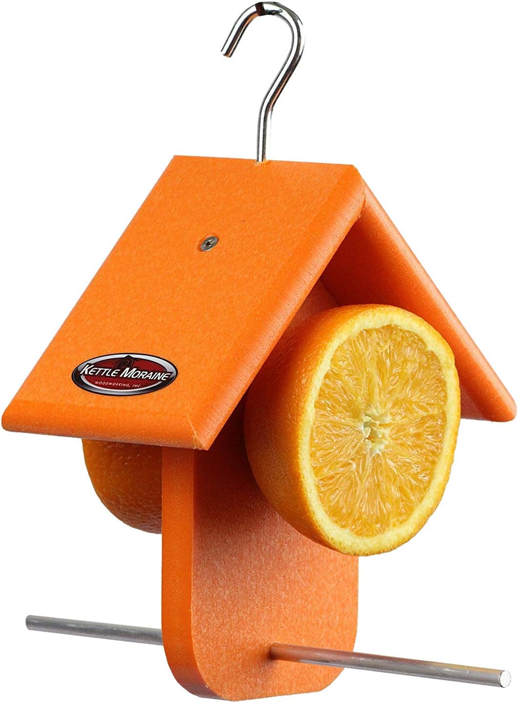 Recycled Single Oriole Orange Fruit Feeder