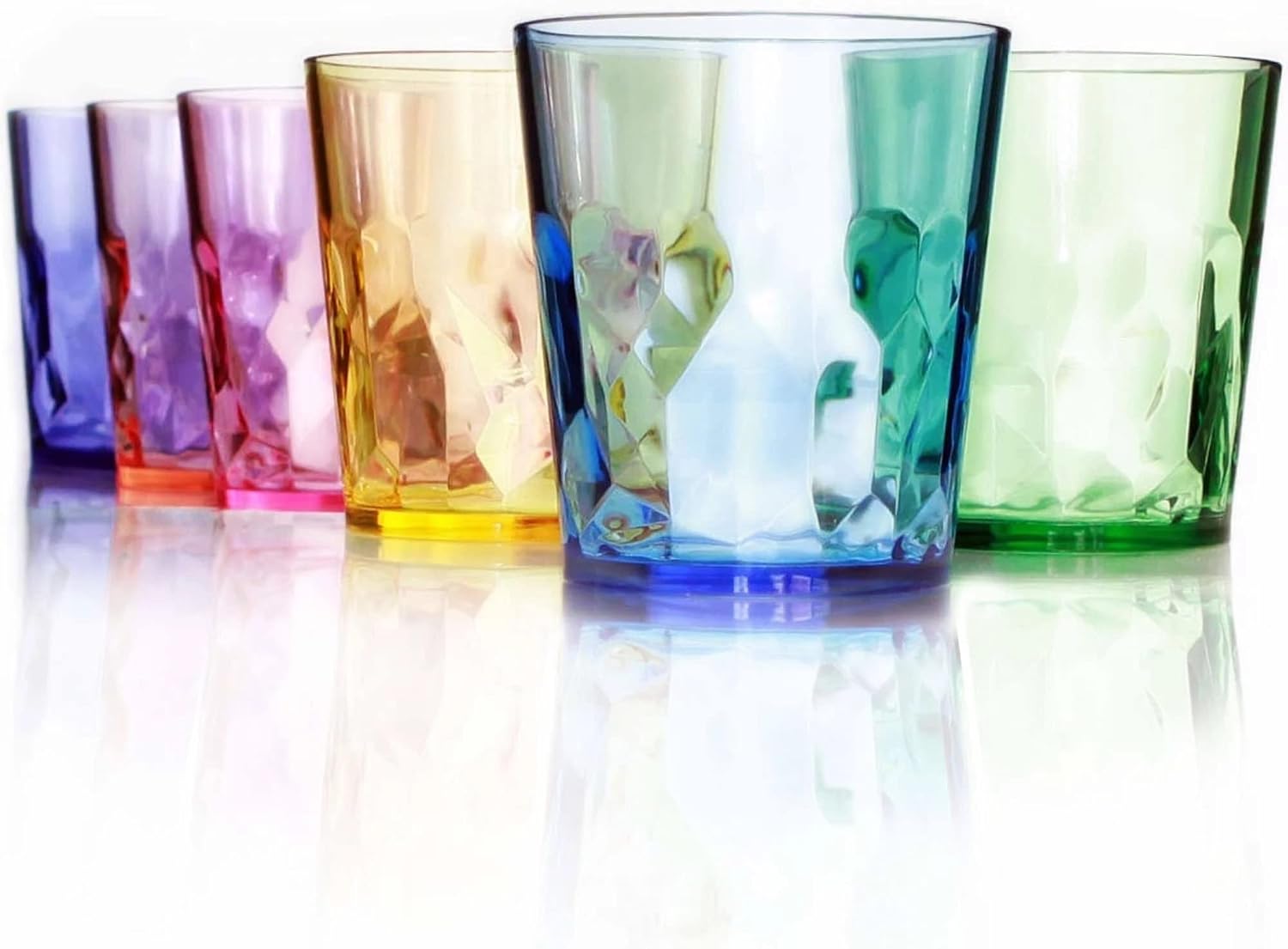 SCANDINOVIA - 13oz Unbreakable Premium Drinking Glasses Set of 6 - Made in Japan - Super Grade Acrylic Plastic - Perfect for Gifts - Dishwasher Safe