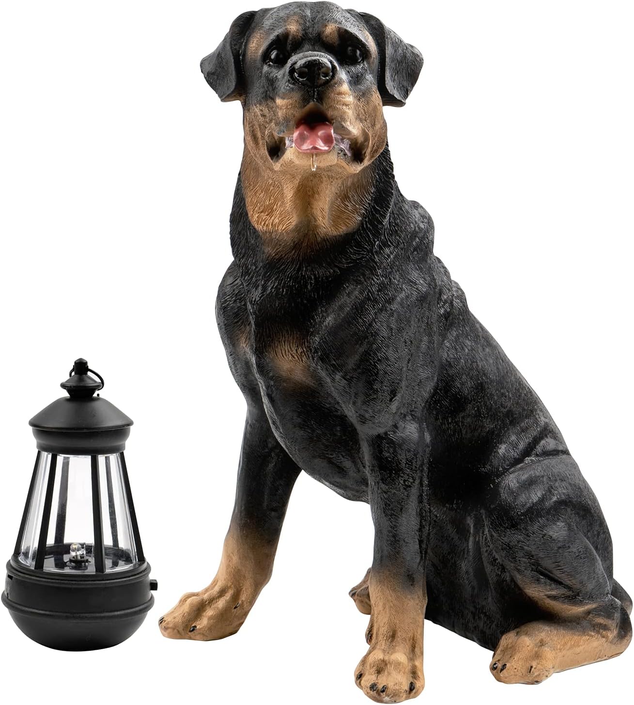 Notakia Golden Retriever Statue Outdoor with Solar Led Home Garden Decoration Windproof Lamp Realistic Dog Decor(Golden Retriever &LED)
