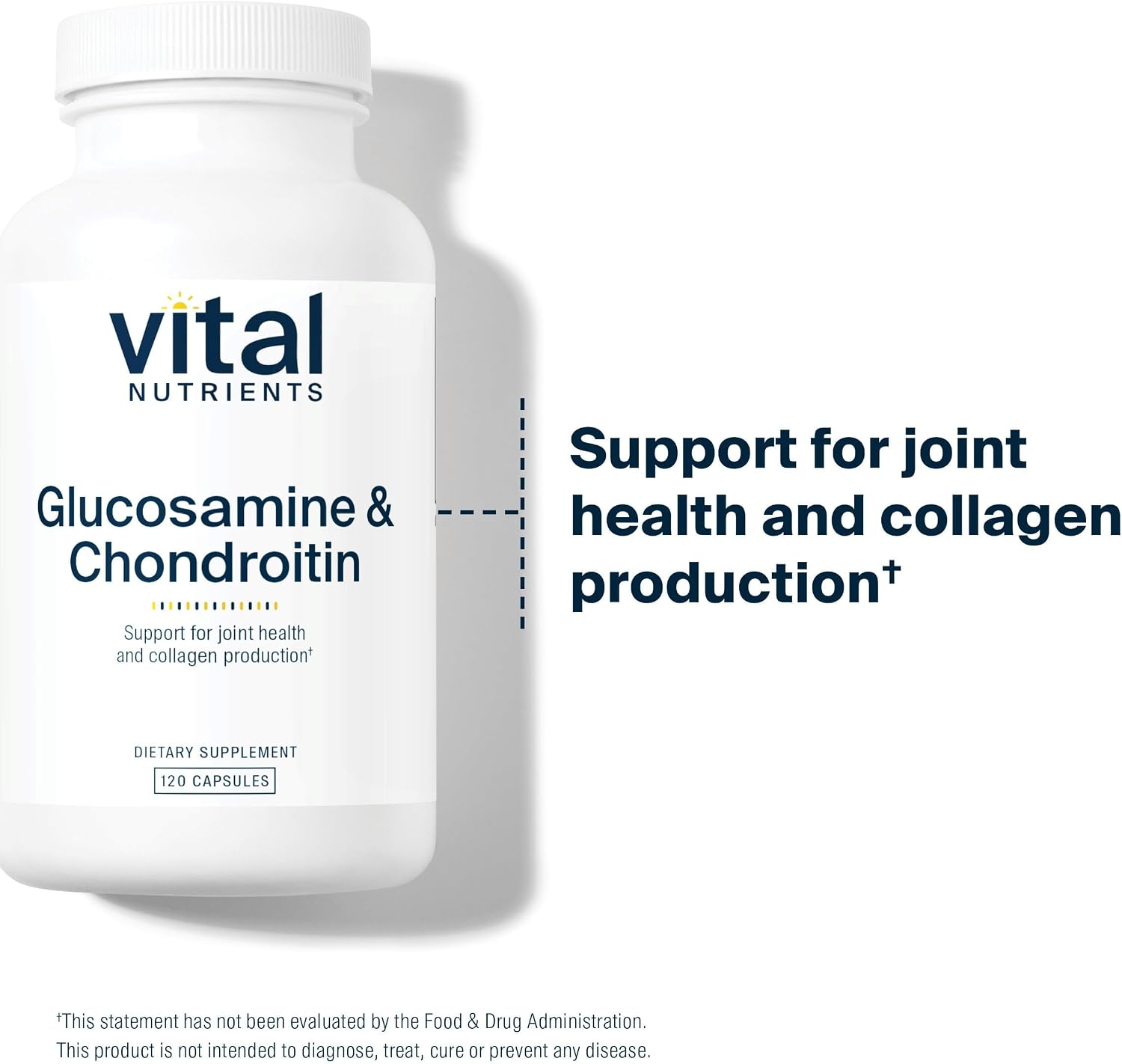 Vital Nutrients Glucosamine & Chondroitin - Healthy Cartilage, Mobility, and Joint Support Supplement - Gluten, Dairy