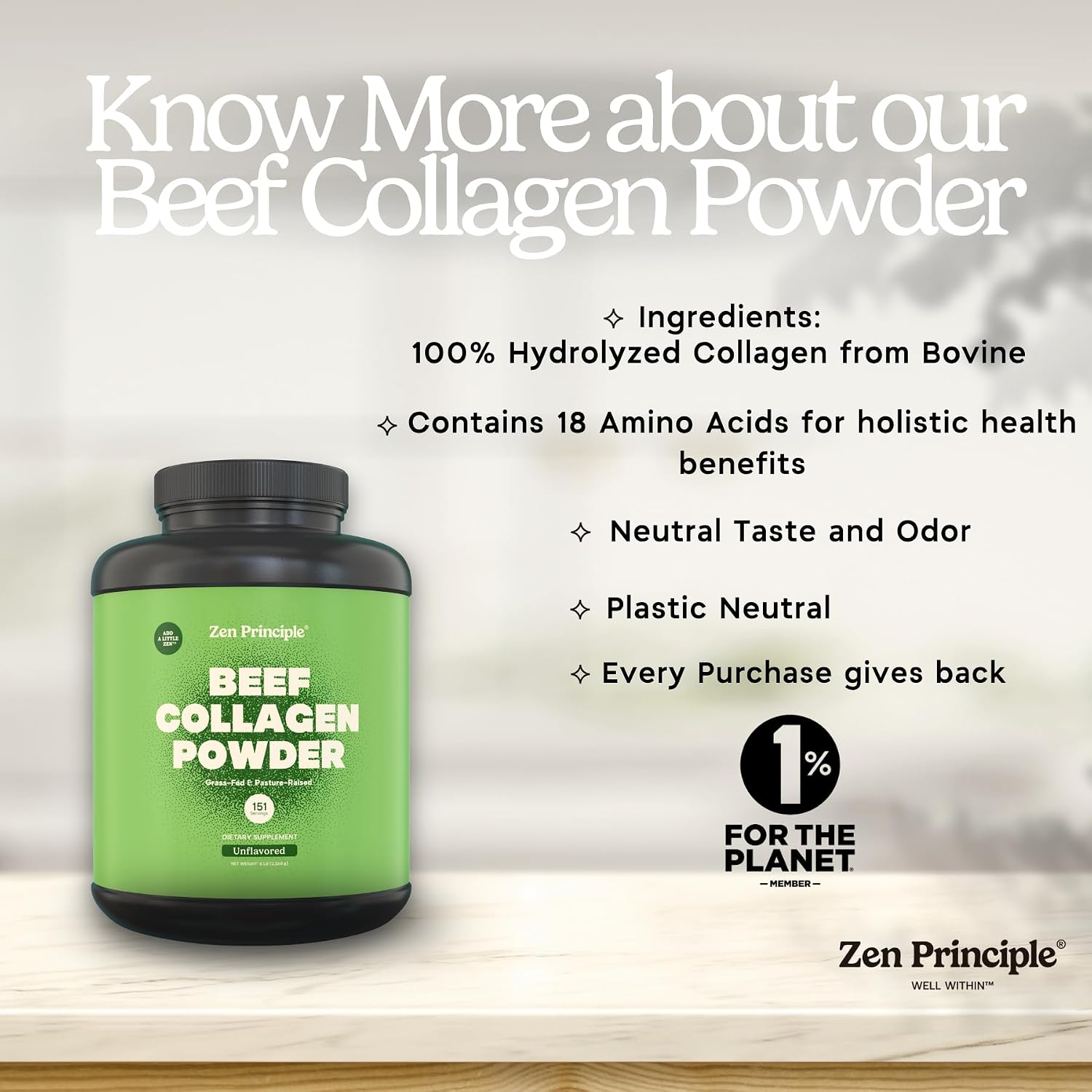 Grass-Fed Agglomerated Hydrolyzed Collagen Peptides 1.5 lb. Anti-Aging Protein for Healthy Hair, Skin & Joints. Paleo Friendly, GMO and Gluten Free, Pasture-Raised Bovine.