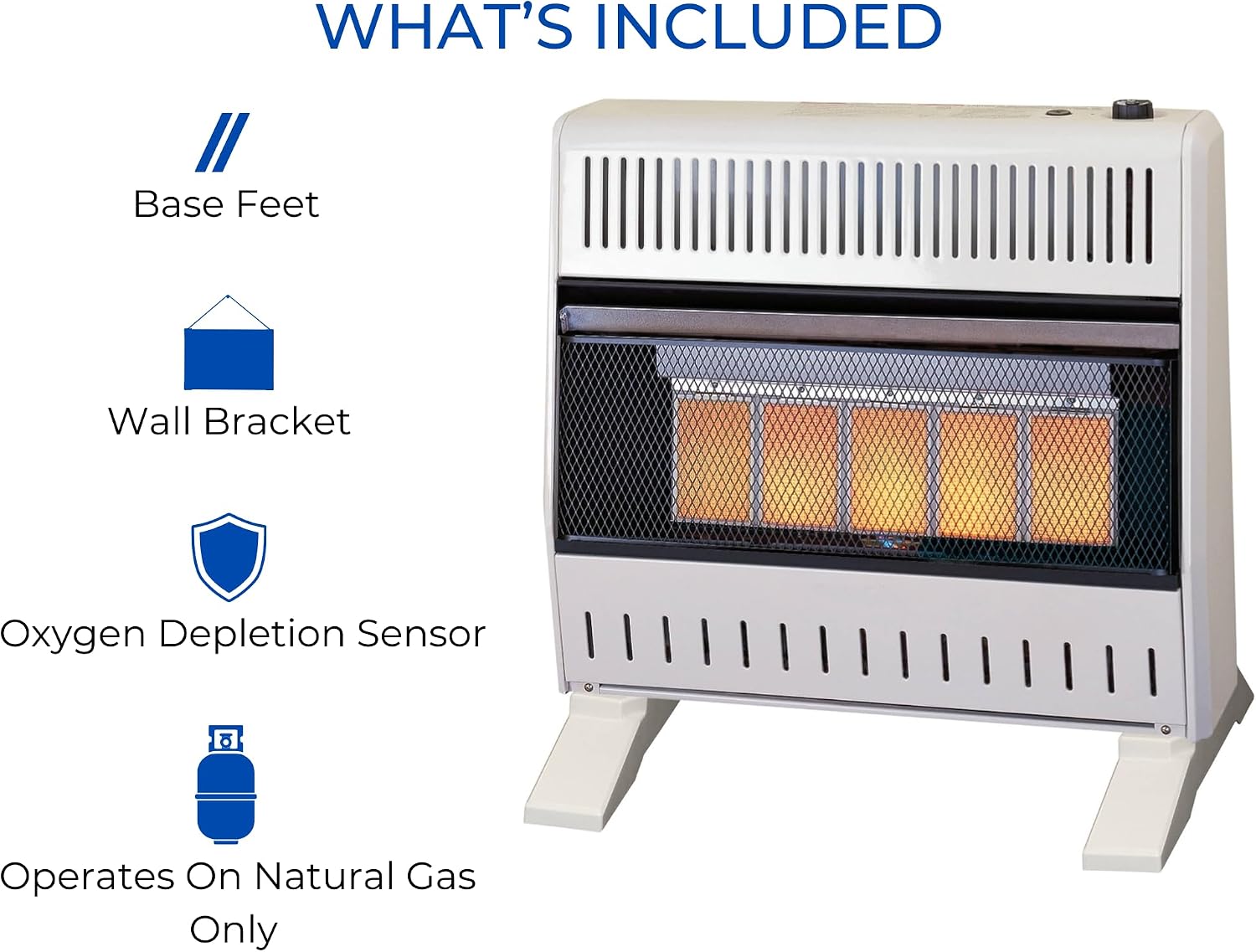 ProCom Heating Liquid Propane Ventless Infrared Plaque Heater With Base Feet - 10,000 BTU, Manual Control - Model# ML100HPA-B