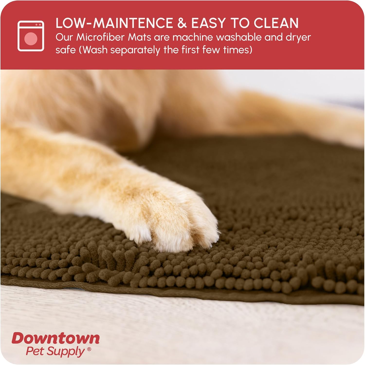 Dog Mud Mat, 31" x 20" Sage – Thick Microfiber Entry Rug for Snow, Mud & Salt – Absorbent, Quick-Dry, Washer-Safe & Non-Slip, Medium